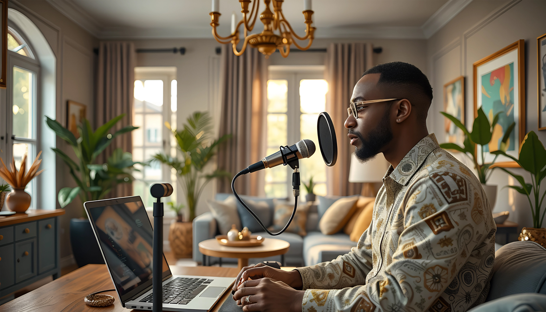 Comédien en enregistrement